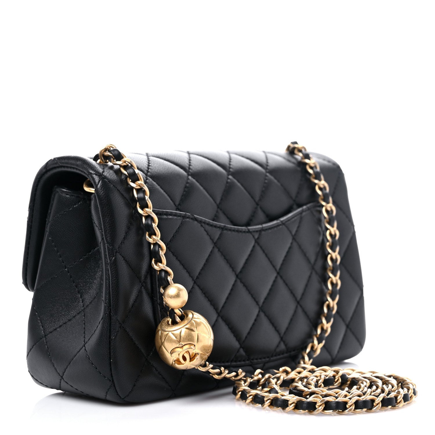 Chanel Lambskin Quilted Mini Rectangular Pearl Crush Flap Black 3 of 10