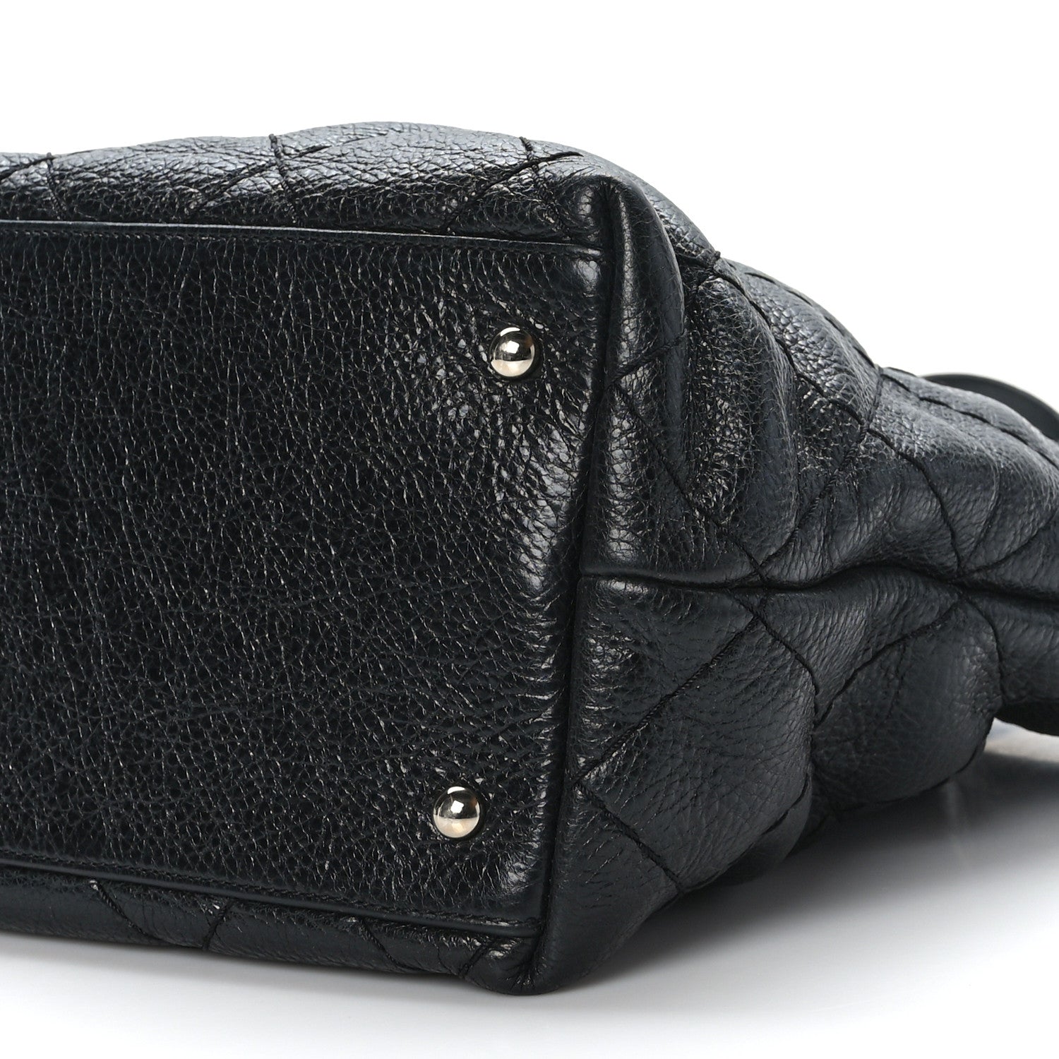 Chanel Glazed Calfskin Large On The Road Tote Black 10 of 10