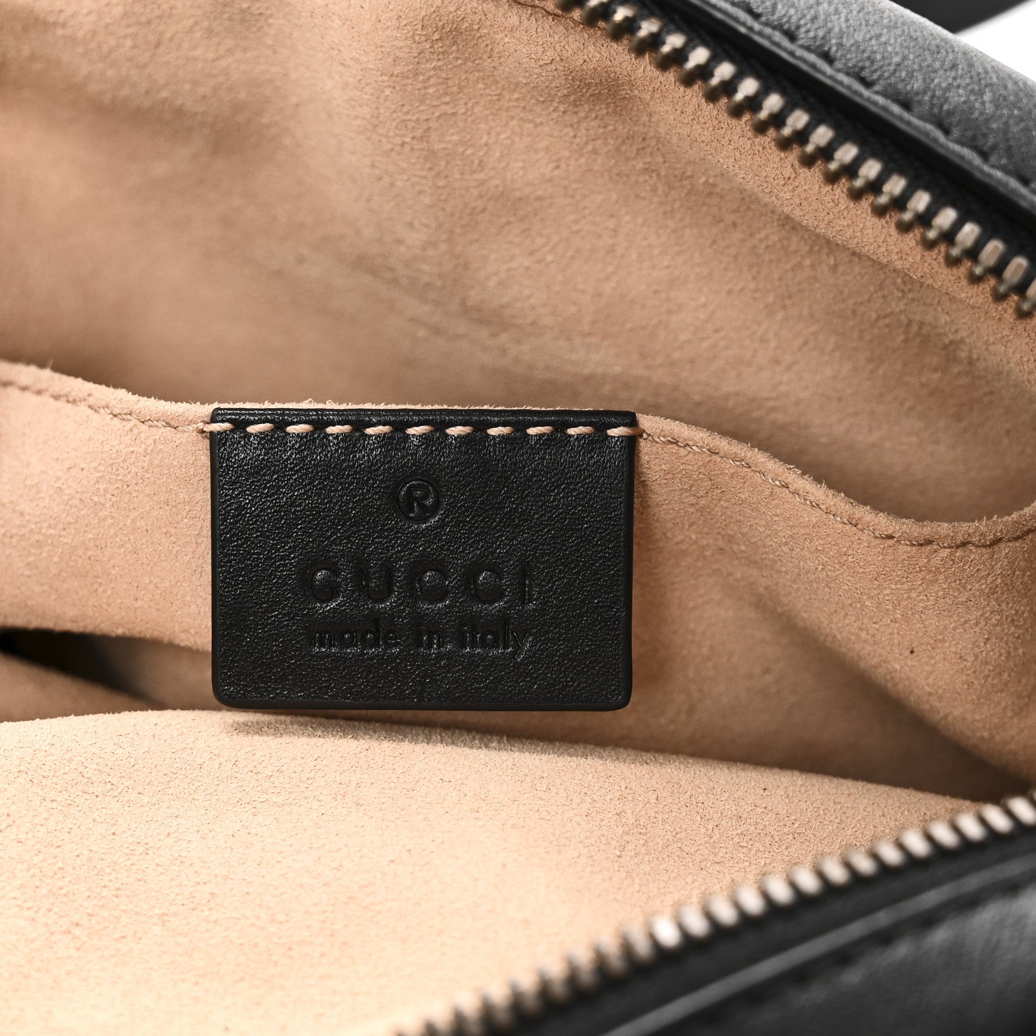 Gucci Calfskin Matelasse GG Marmont Belt Bag 95 38 Black 6 of 10