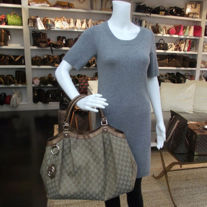 Gucci Metallic Monogram Large Sukey Bronze 2 of 11