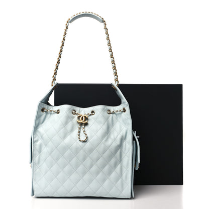 Chanel Caviar Quilted Medium Chanel 25 Handbag Light Blue 11 of 11