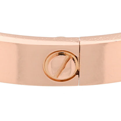 Cartier 18K Pink Gold 4 Diamond LOVE Bracelet 19 10 of 11