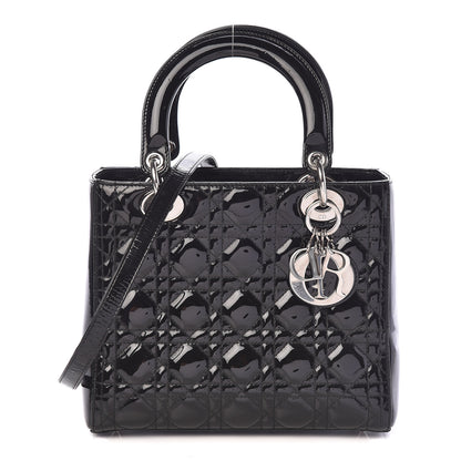 Christian Dior Patent Cannage Medium Lady Dior Black 1 of 11