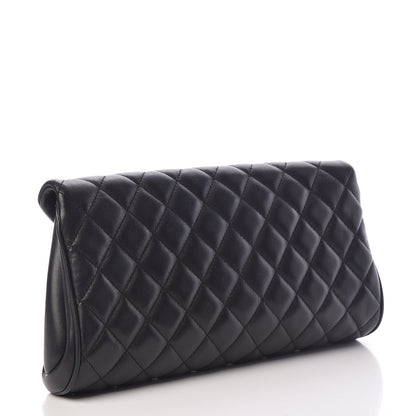 Chanel Lambskin Quilted Fold Up Again Clutch Black 3 of 18