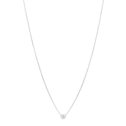 Cartier 18K White Gold Diamond LM D'Amour Pendant Necklace 1 of 5