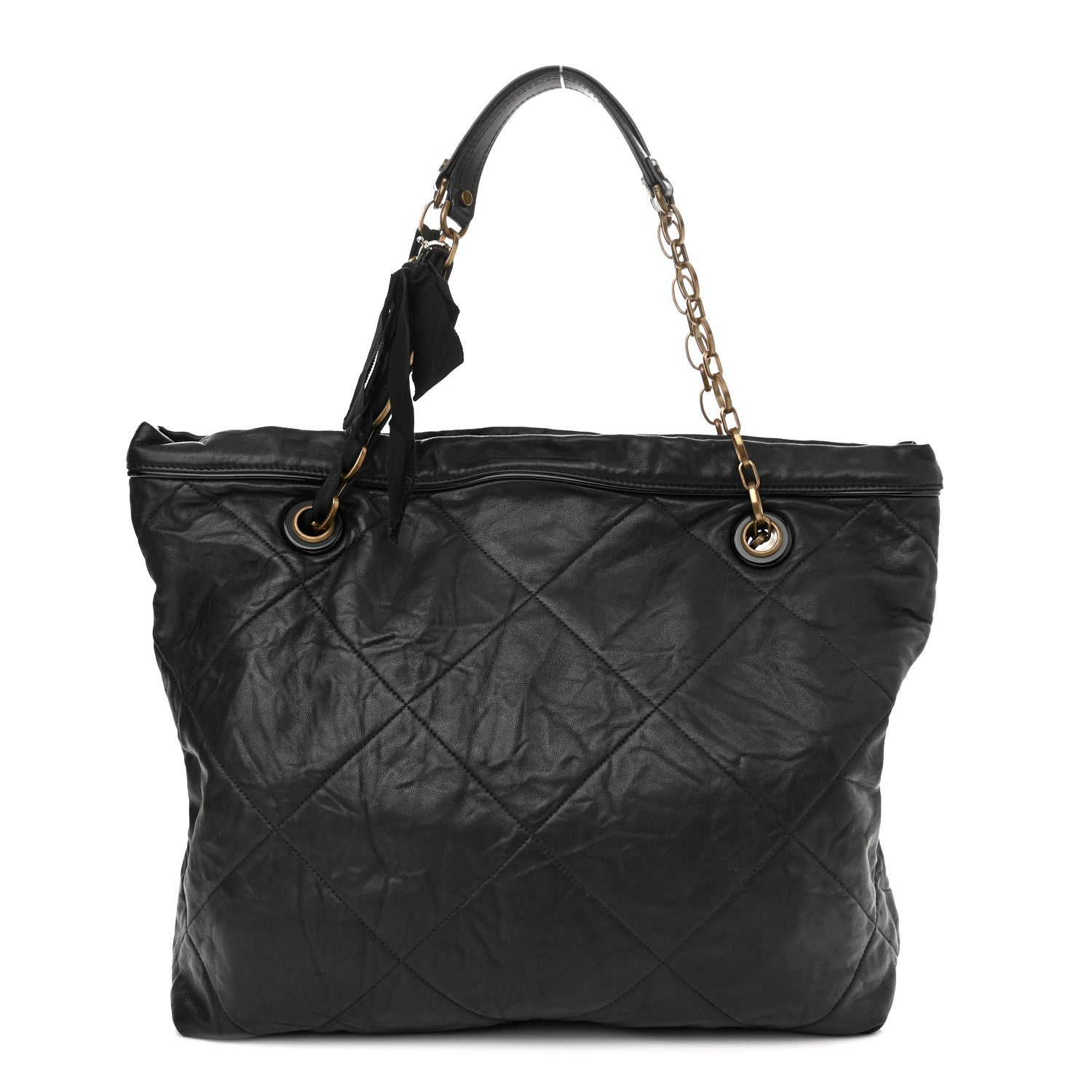 Lanvin Lambskin Quilted Large Amelia Tote Black 1 of 9