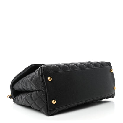 Chanel Caviar Quilted Small Coco Handle Flap Black 3 of 4