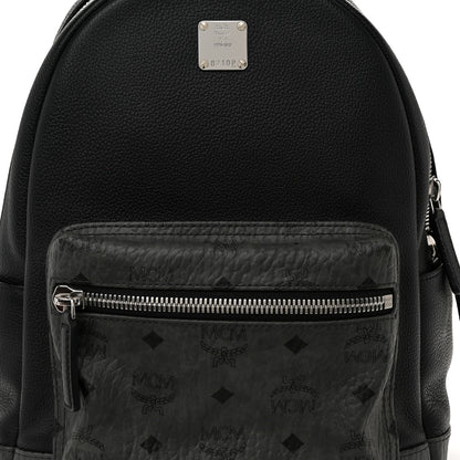 MCM Visetos Calfskin Medium Geonautic Backpack Black Phantom Grey 8 of 10