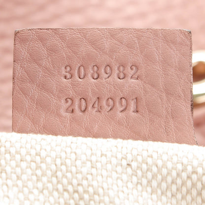 Gucci Pebbled Calfskin Medium Soho Chain Shoulder Bag Pale Pink 7 of 7