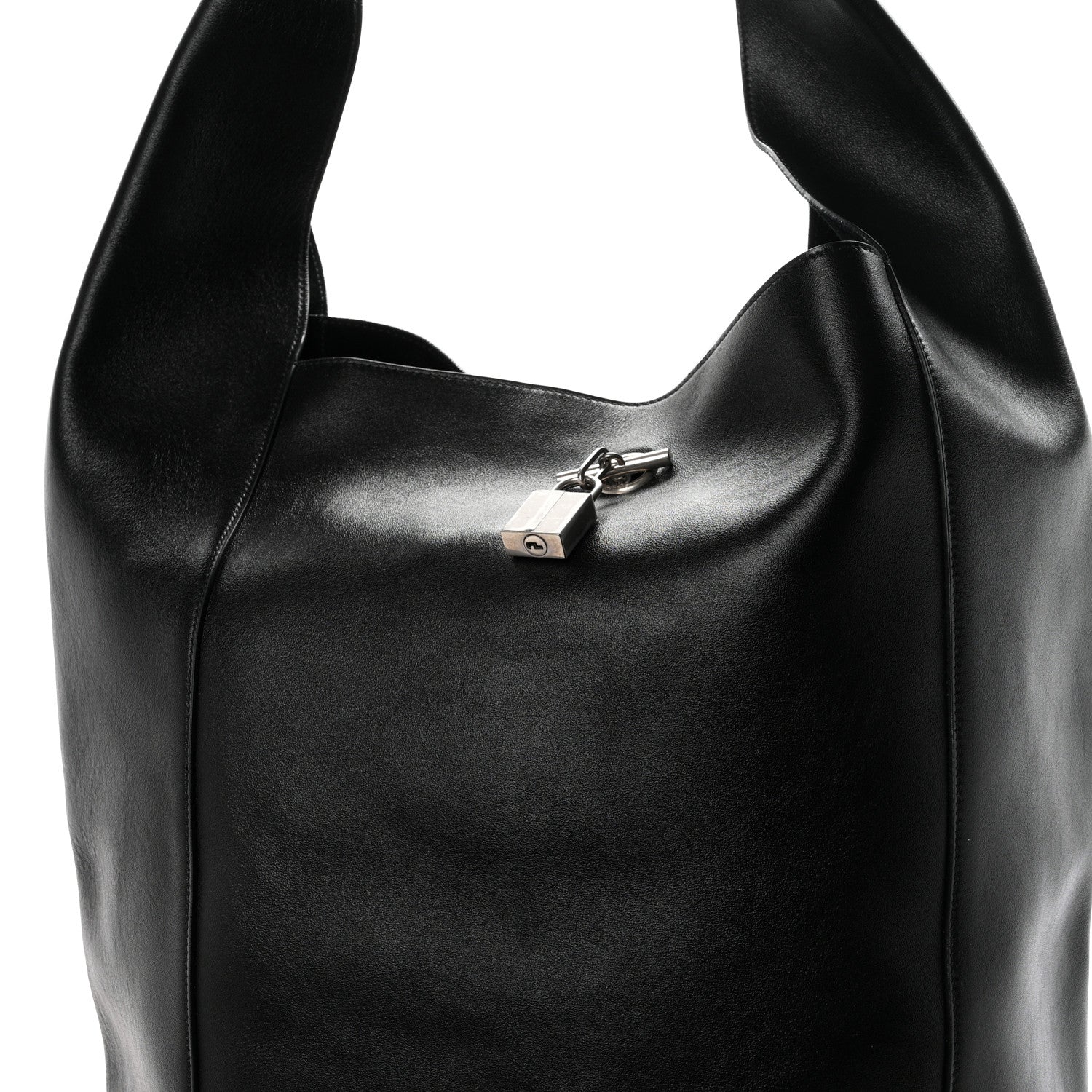 Saint Laurent Supple Calfskin Large Tanger Hobo Black 8 of 10