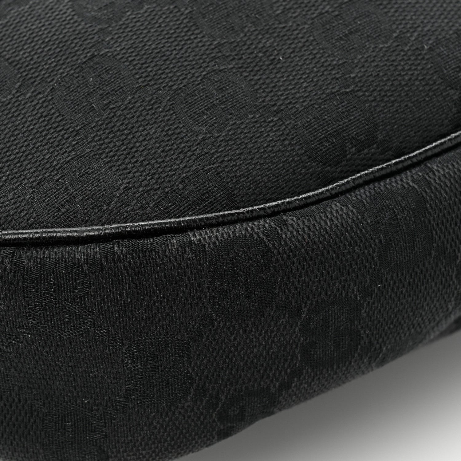 Gucci Monogram Medium Half Moon Hobo Black 10 of 13