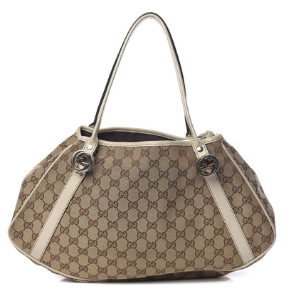 Gucci Monogram Medium GG Twins Shoulder Bag Tan 1 of 14