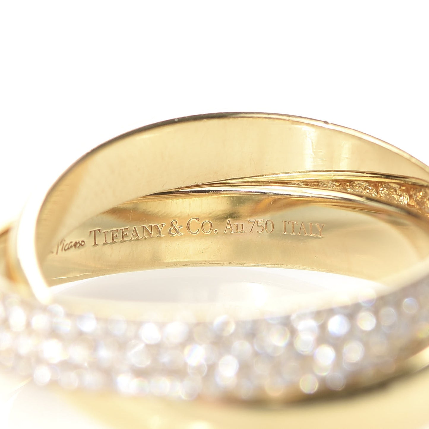 18K Yellow Gold Diamond Paloma's Melody Two-Band Ring 57 8