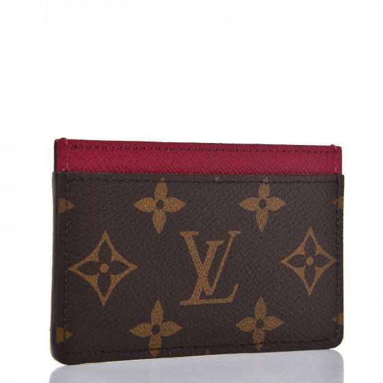 Monogram Card Holder Fuchsia