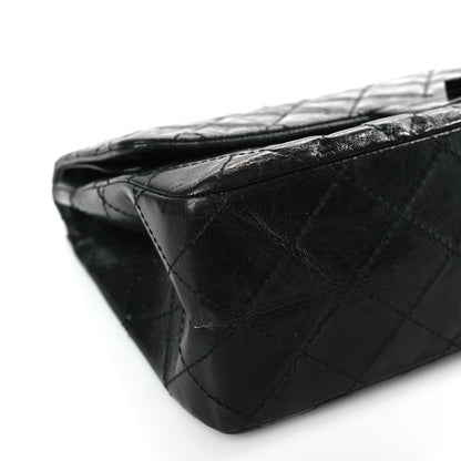 Chanel Glazed Aged Calfskin Quilted 2.55 Reissue 227 Flap So Black 8 of 10