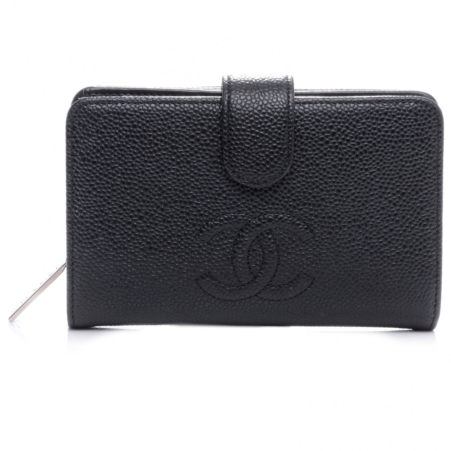 Chanel Caviar CC French Wallet Black 1 of 9