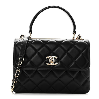 Chanel Lambskin Quilted Small Trendy CC Dual Handle Flap Bag Black 1 of 11