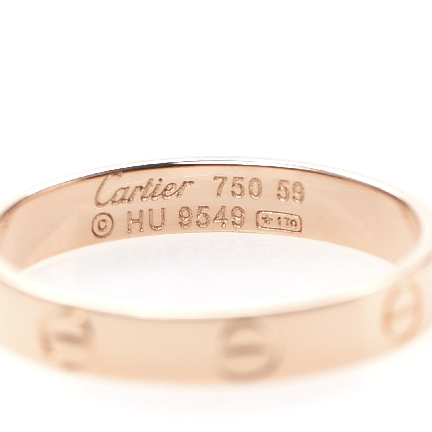 Cartier 18K Pink Gold 3.5mm LOVE Wedding Band Ring 59 8.75 4 of 4