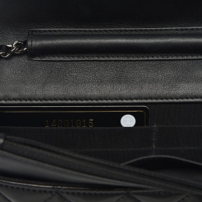 Chanel Patent Quilted Wallet On Chain WOC Black 11 of 14