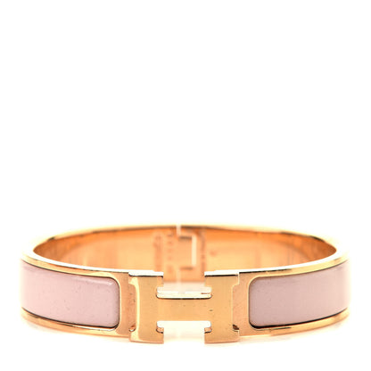 Hermes Enamel Narrow Clic Clac H Bracelet PM Rose Cassata 1 of 3