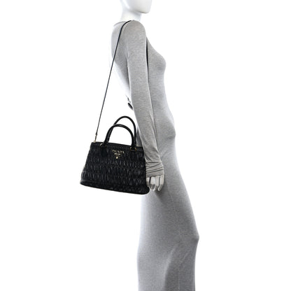 Prada Nappa Gaufre Small Tote Black 2 of 10