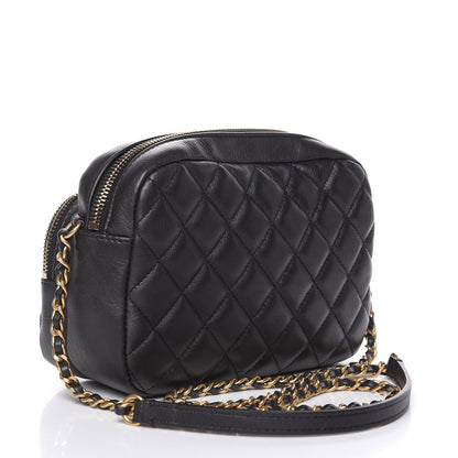 Chanel Calfskin Quilted Day Trips Camera Case Black 3 of 12