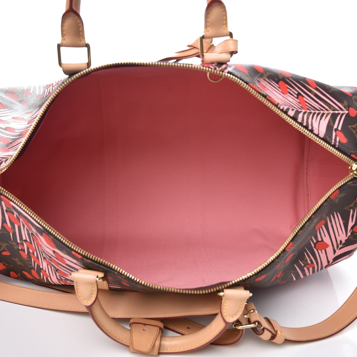 Louis Vuitton Monogram Jungle Dots Keepall Bandouliere 50 Sugar Pink Poppy 14 of 16