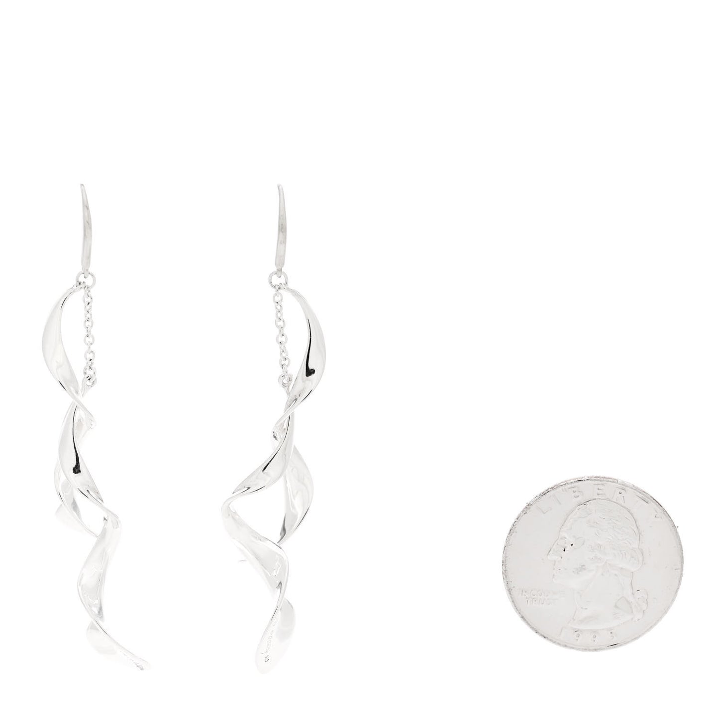 Sterling Silver Frank Gehry Orchid Double Drop Earrings