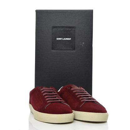 Saint Laurent Distressed Suede Mens Court Classic Sneakers 41 Red 11 of 11