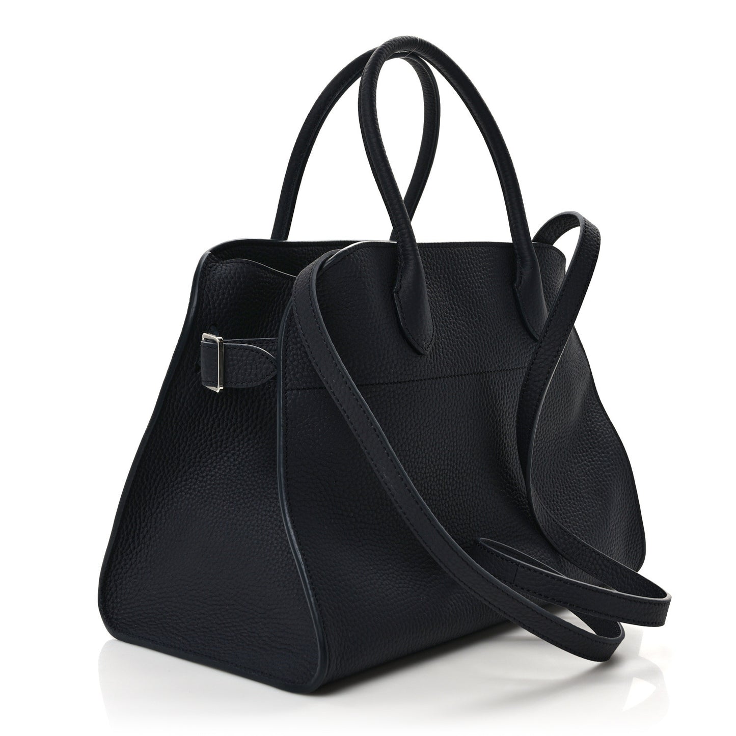 Matte Grained Calfskin Soft Margaux 12 Marine