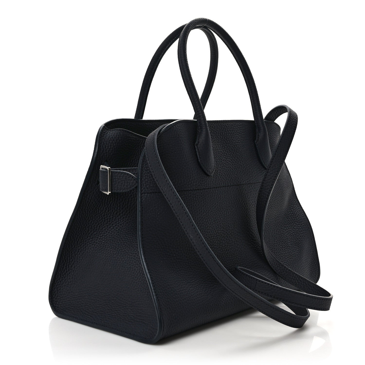The Row Matte Grained Calfskin Soft Margaux 12 Marine 3 of 9