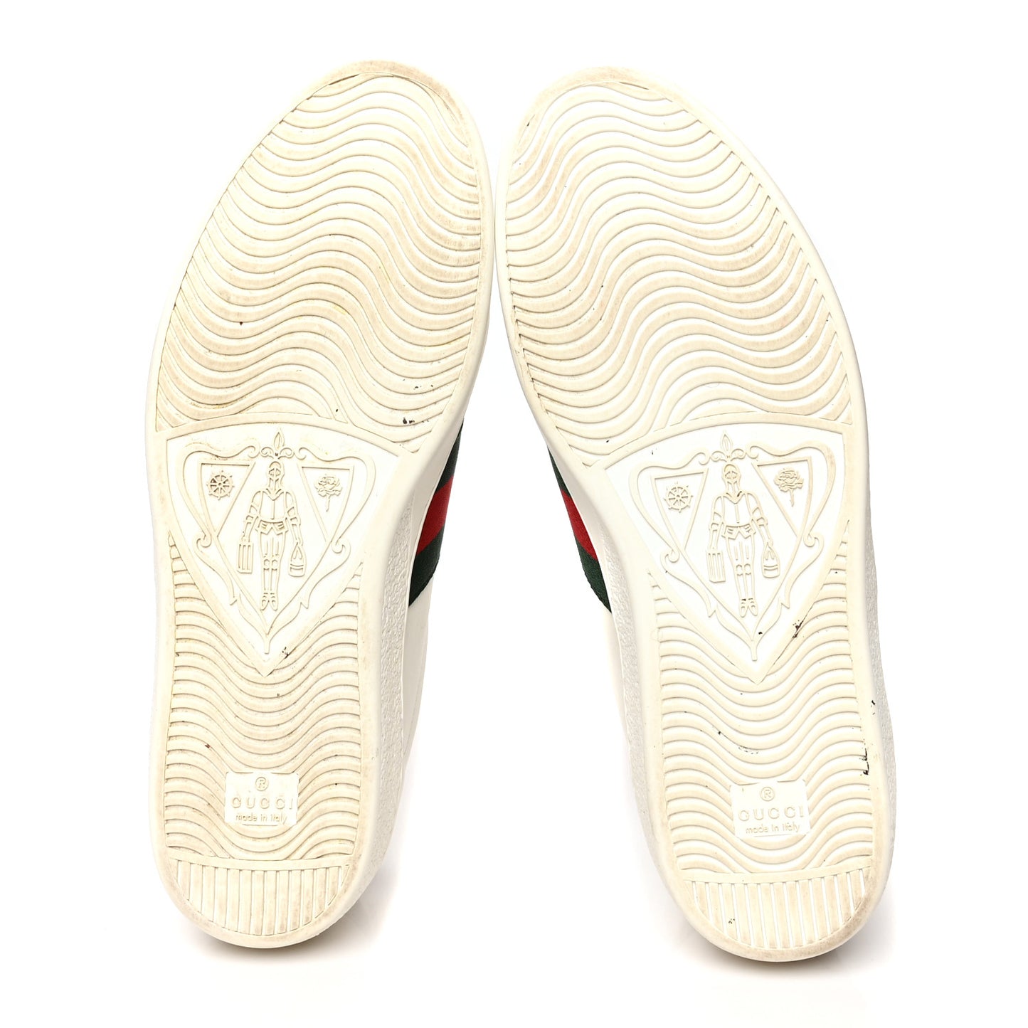 Calfskin Crocodile Web Mens Ace Sneakers 9 White Green