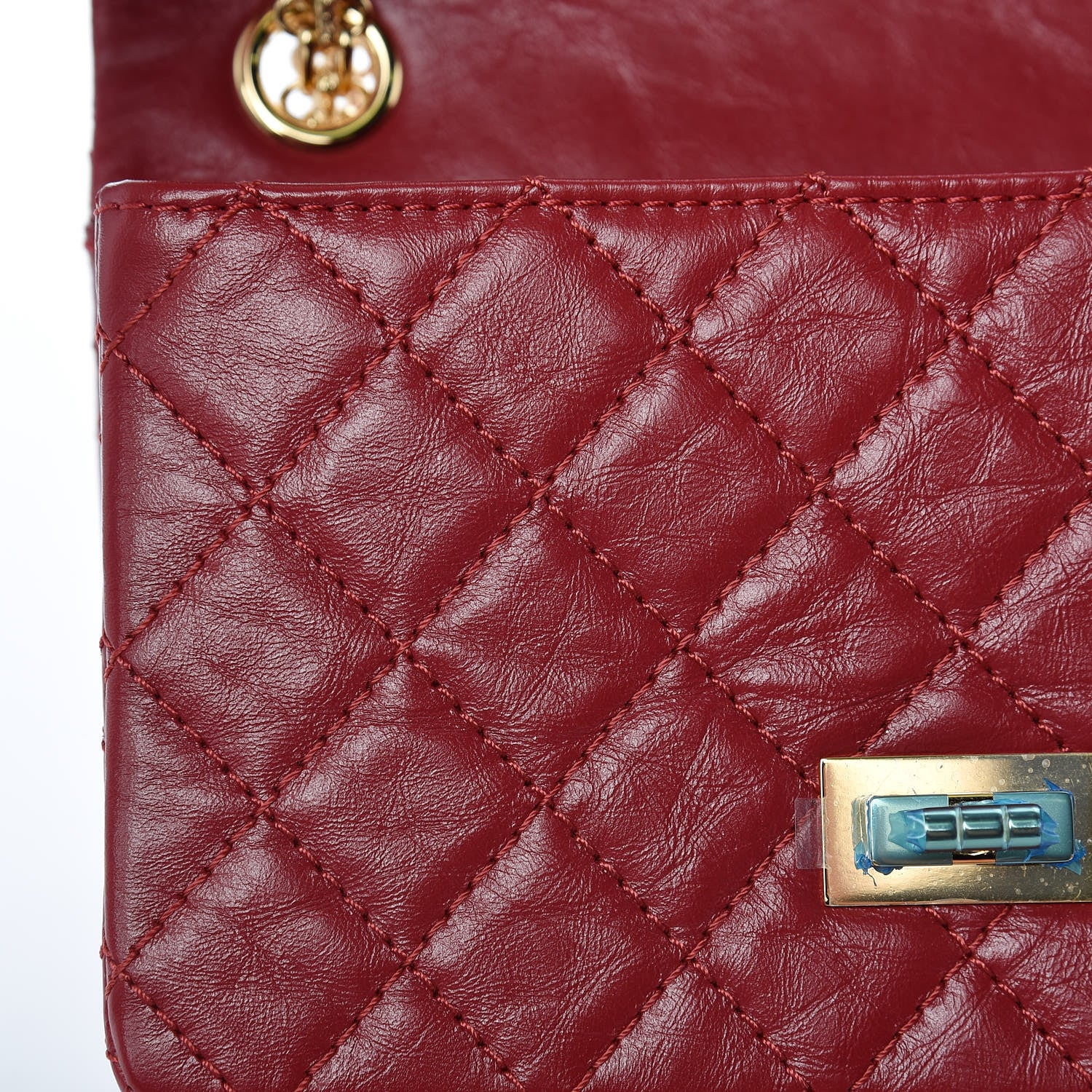 Chanel Aged Calfskin Quilted 2.55 Reissue Mini Flap Red 11 of 12