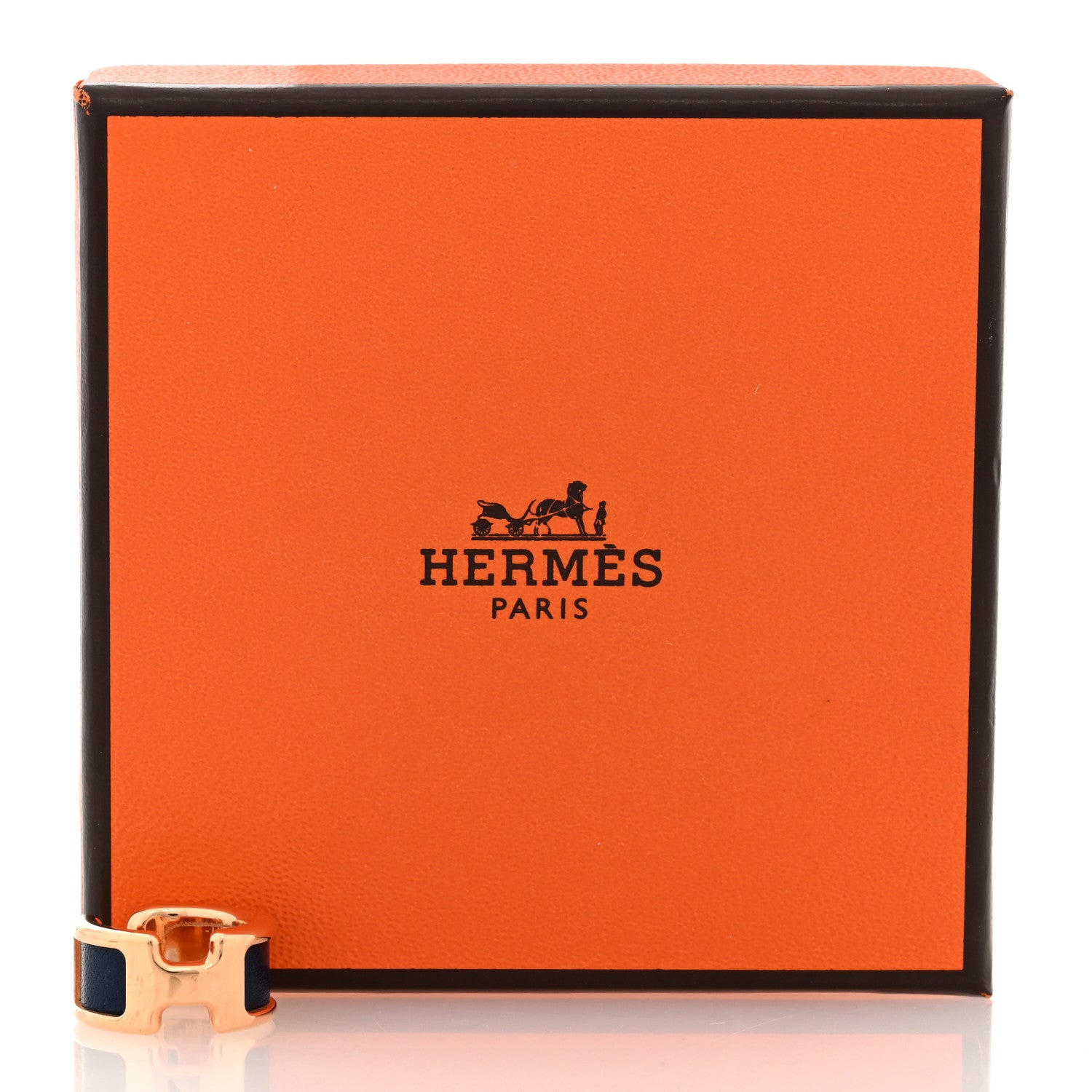 Hermes Box Olympe Ear Cuff PM Bleu de Prusse 4 of 4