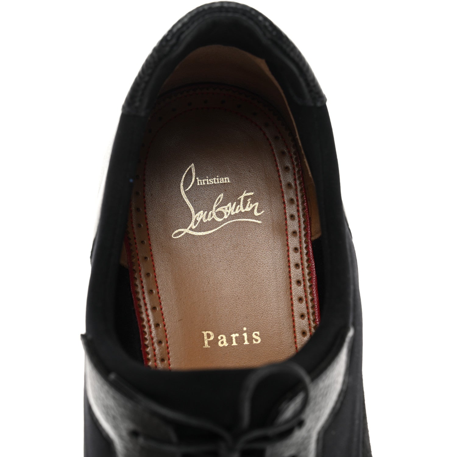 Christian Louboutin Calfskin Suede Mens Simon Derby Oxfords 43 Black 7 of 8