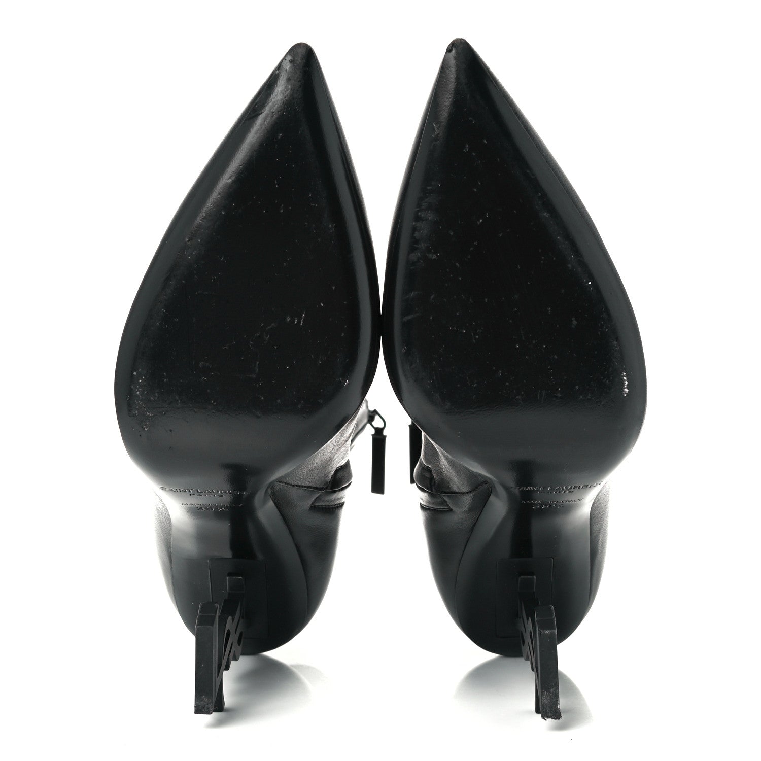 Saint Laurent Calfskin Opyum Ankle Boots 39.5 Black 7 of 11
