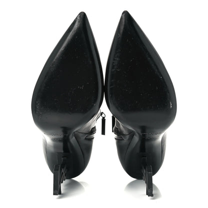 Saint Laurent Calfskin Opyum Ankle Boots 39.5 Black 7 of 11