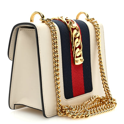 Gucci Calfskin Mini Sylvie Chain Shoulder Bag White 2 of 8