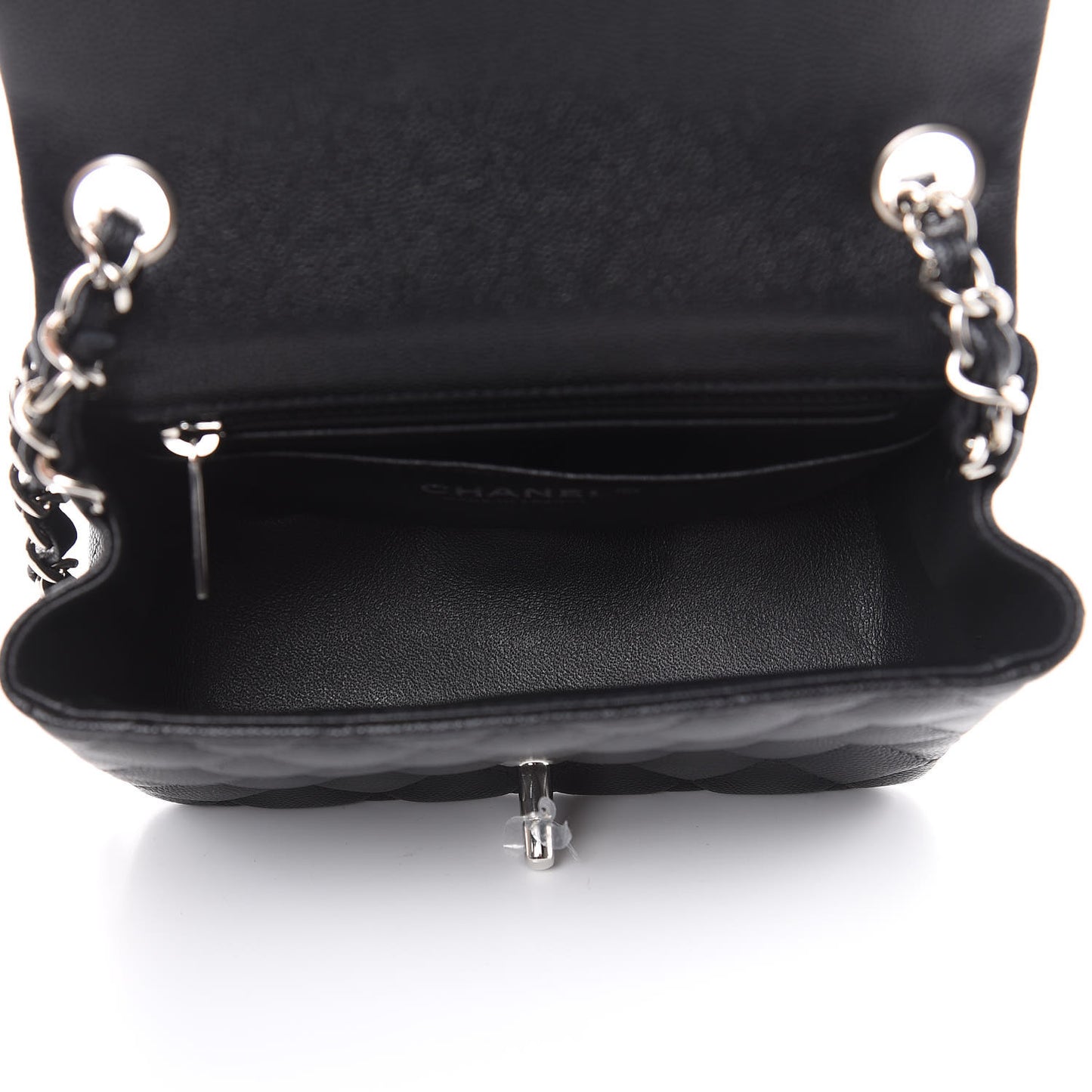 Caviar Quilted Mini Square Flap Black