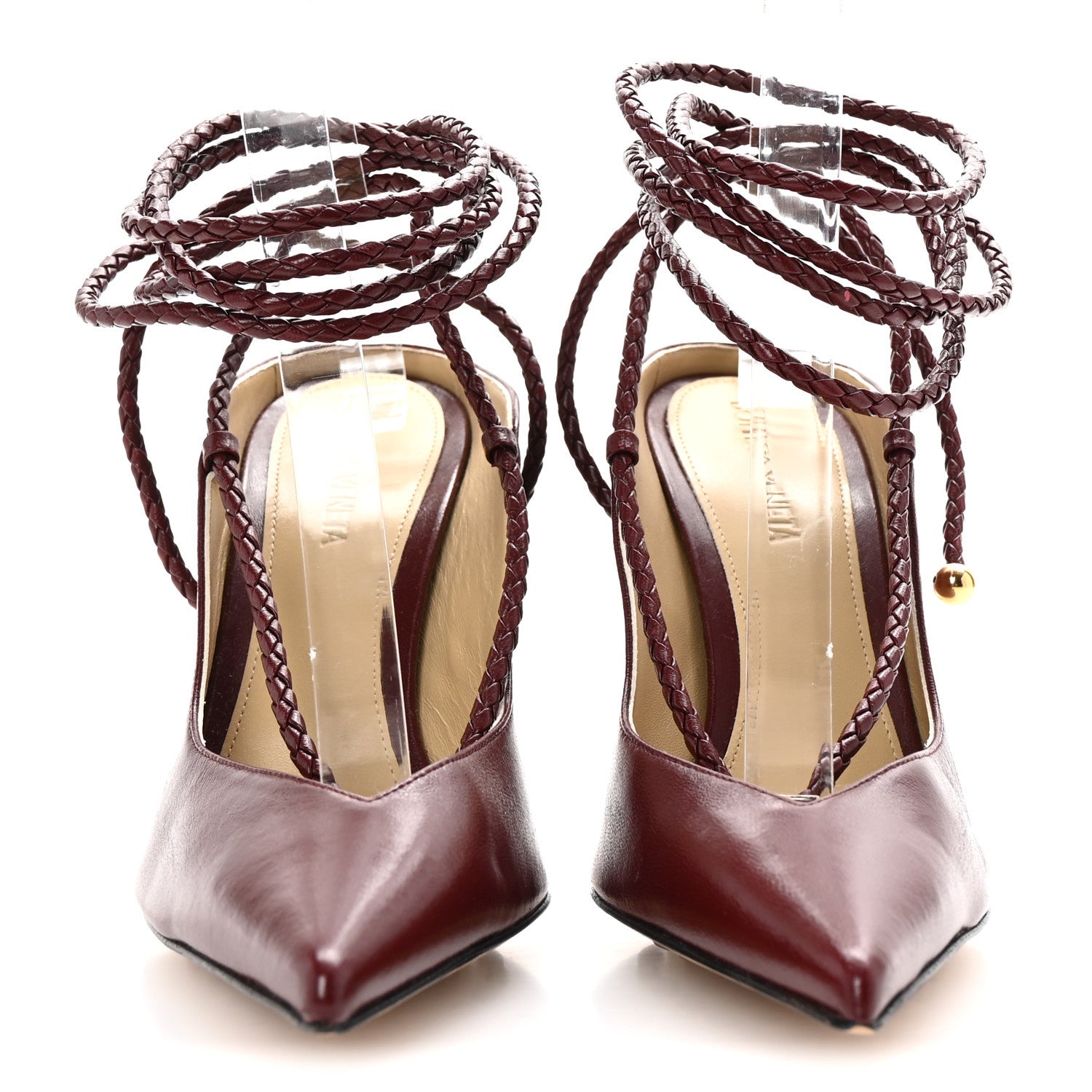 Bottega Veneta Nappa Spritz Pumps 36.5 Cherry 3 of 8