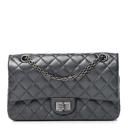 Chanel Metallic Sheepskin Quilted 2.55 Reissue 225 Flap Charcoal 1 of 15