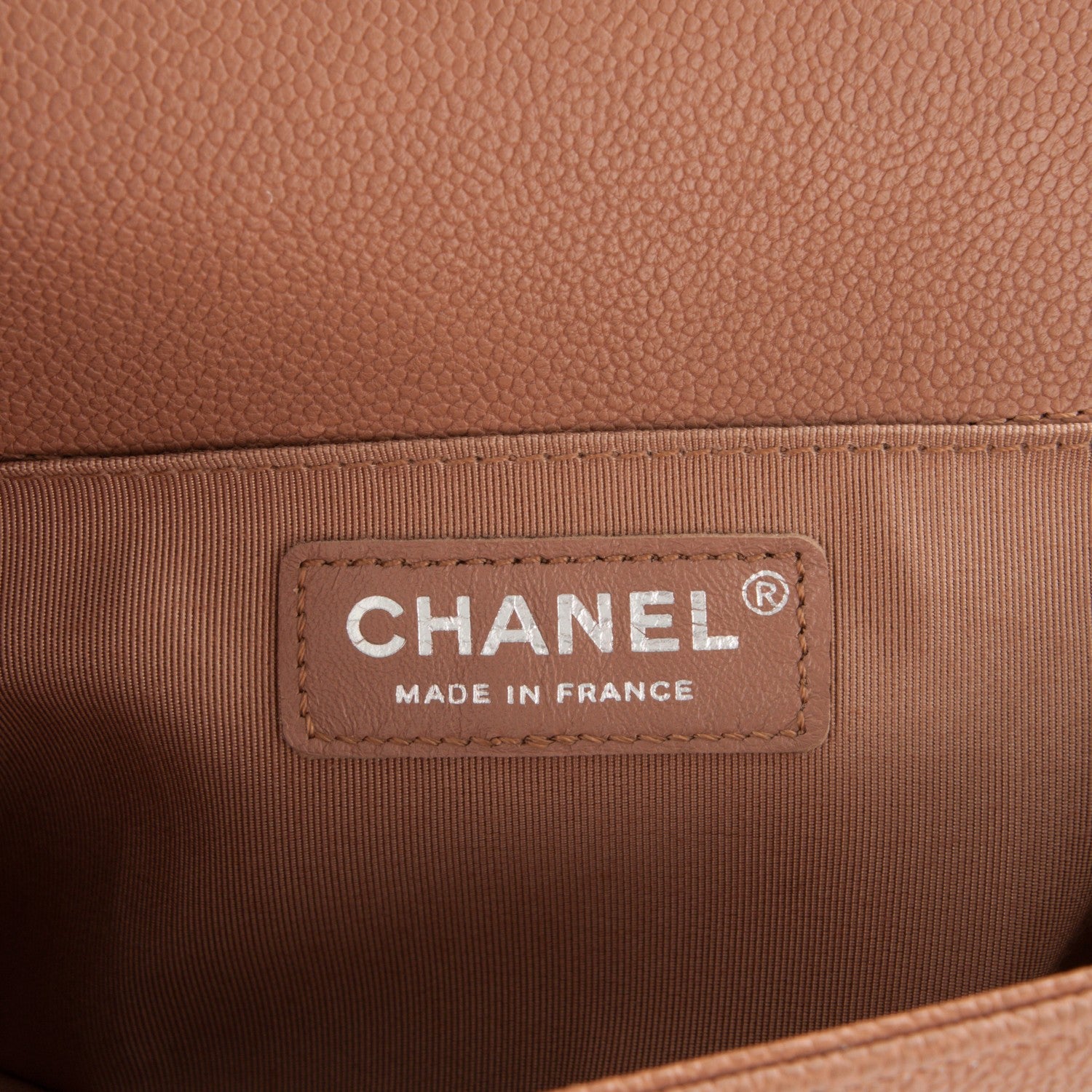 Chanel Caviar Quilted Medium Boy Flap Camel 6 of 7
