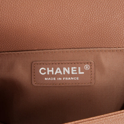 Chanel Caviar Quilted Medium Boy Flap Camel 6 of 7