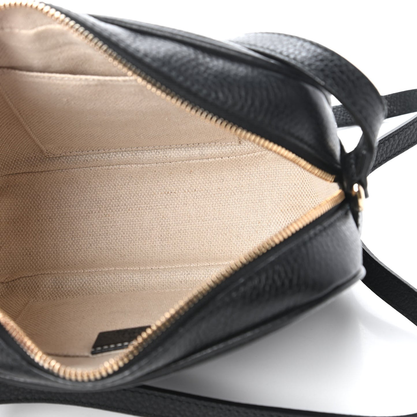 Pebbled Calfskin Small Soho Disco Bag Black