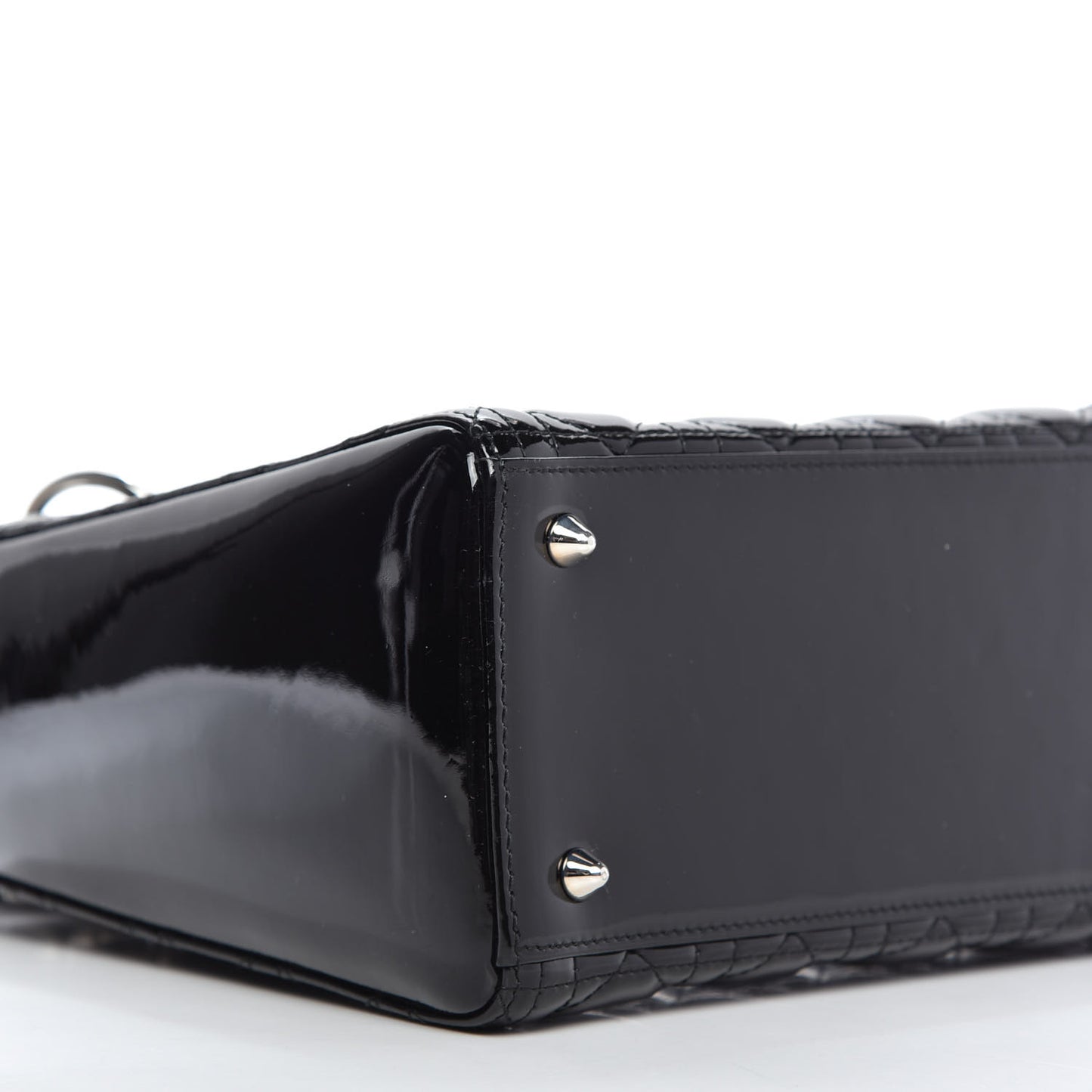 Patent Cannage Medium Lady Dior Black