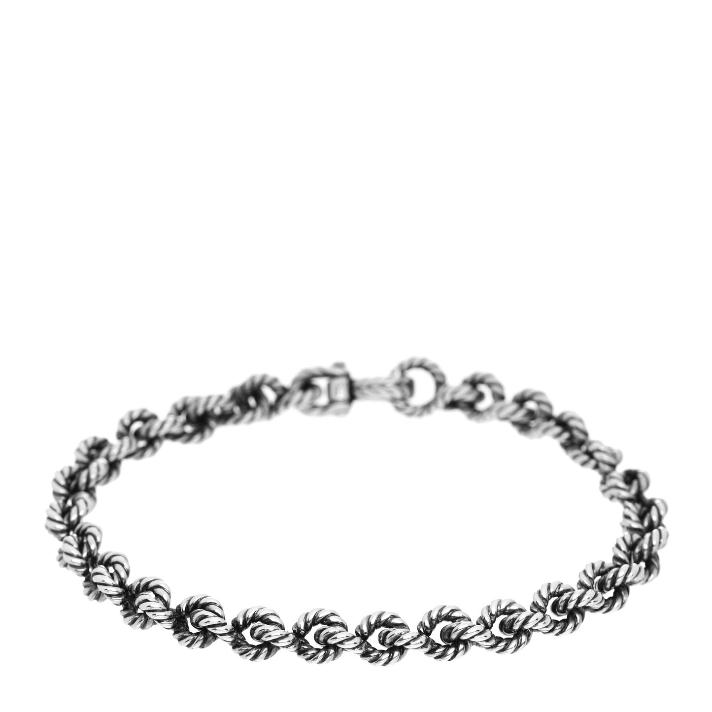 Sterling Silver Buck Twist Cable Bracelet