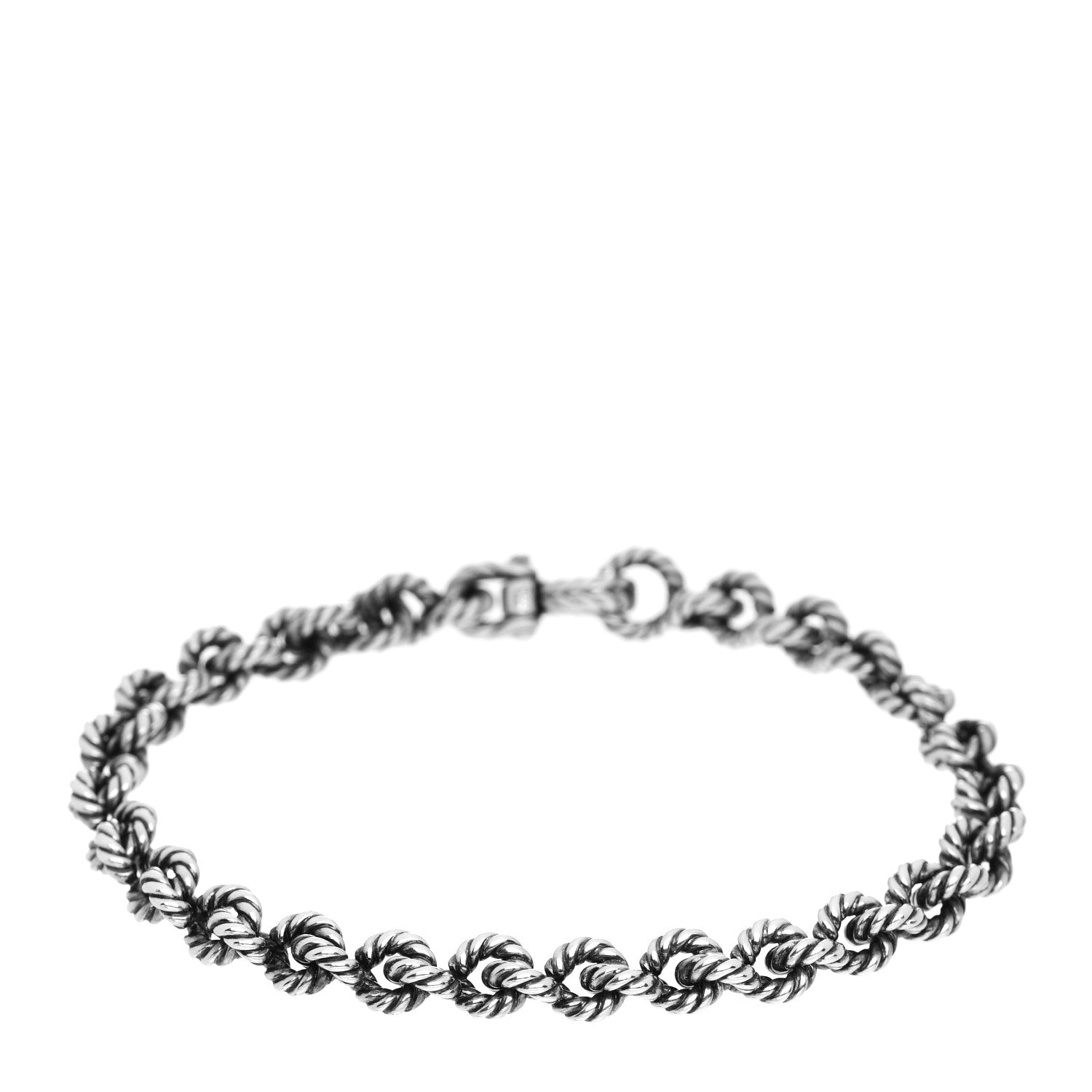 David Yurman Sterling Silver Buck Twist Cable Bracelet 1 of 3