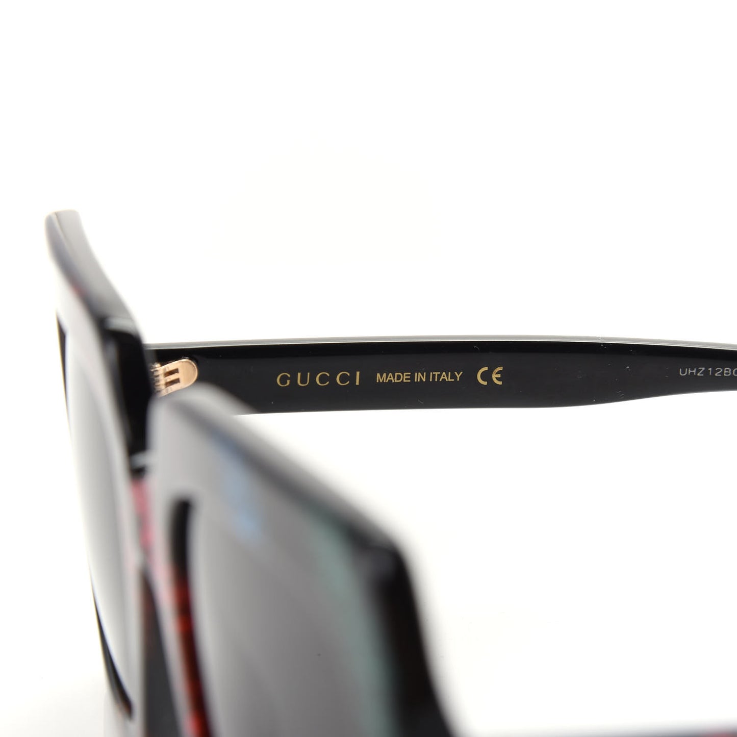 Acetate Oversize Stripe Sunglasses GG0328S Black Multi