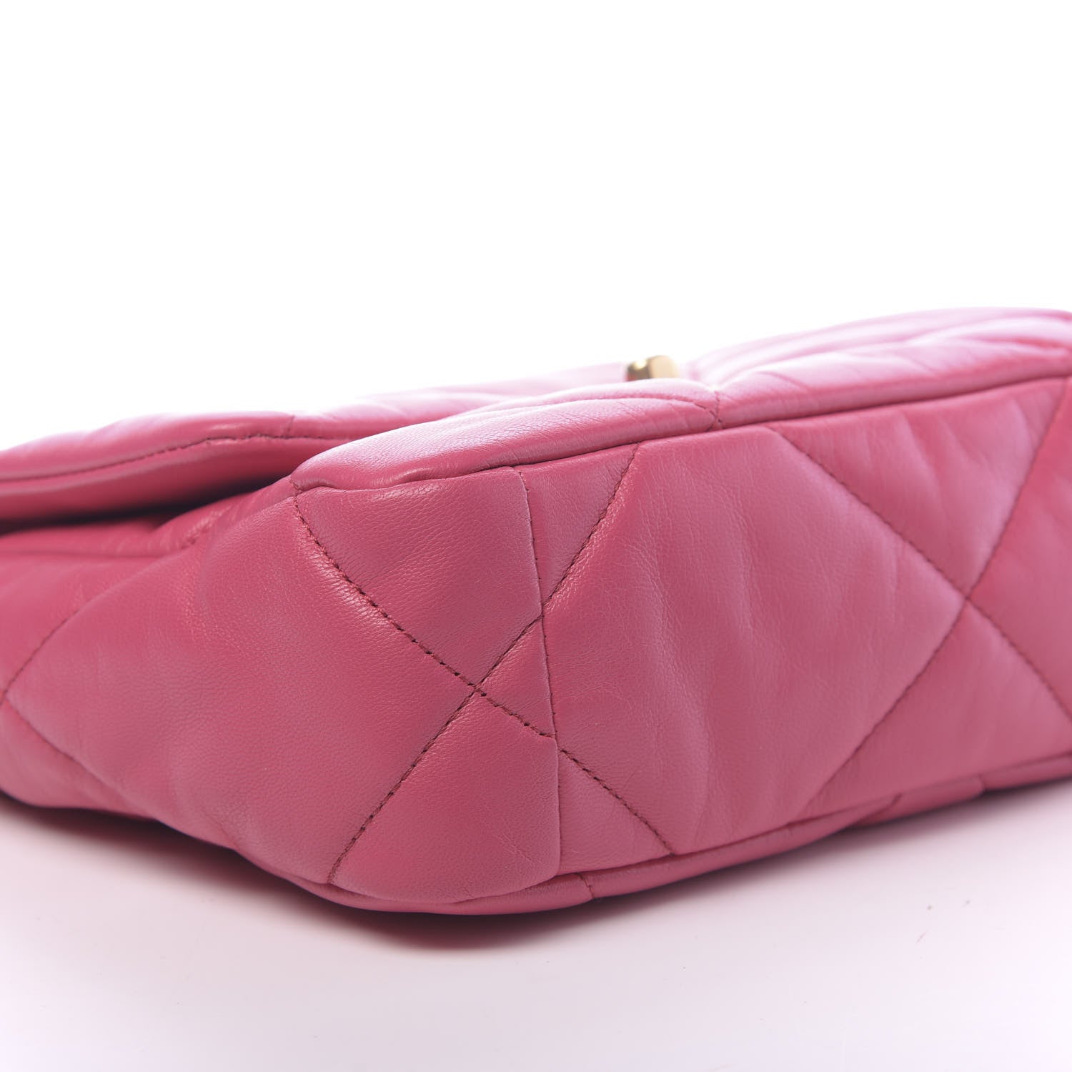 Chanel Goatskin Quilted Medium 19 Flap Dark Pink 9 of 11