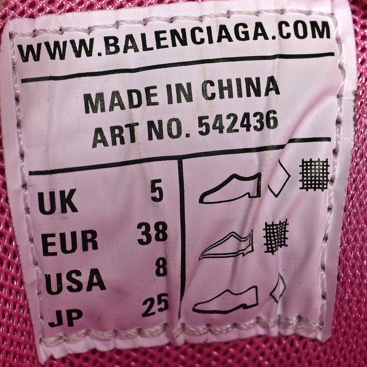 Balenciaga Mesh Nylon Womens Track Sneakers 38 Pink 7 of 9
